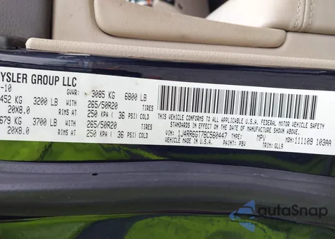 2011 Jeep Grand Cherokee Overland z USA, uszkodzony, nr VIN 1J4RR6GT7BC560447